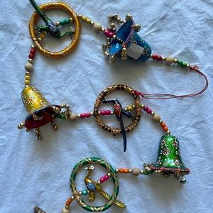 Garland made with Bells, Birds & Beads